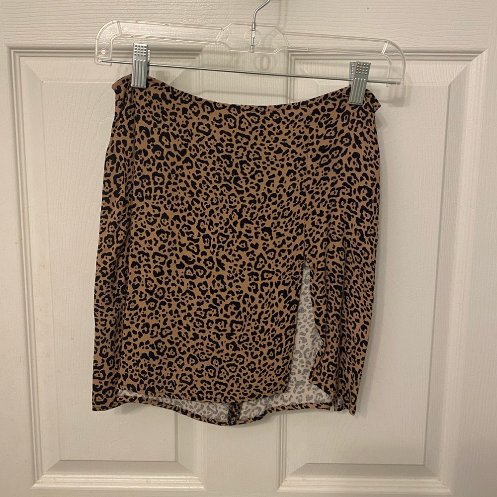 Reformation cheetah miniskirt